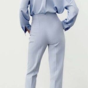 High Waist Cigarette Pants LIGHT BLUE - SMALL